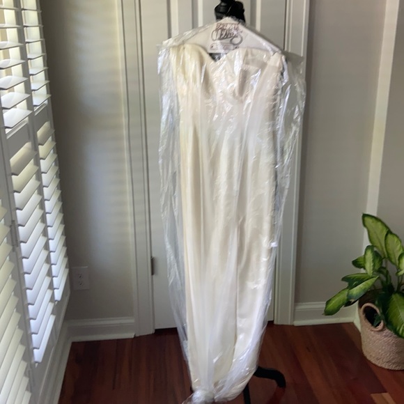 90s Vintage White Formal Strapless Dress Size 6 - Picture 12 of 14